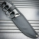 9.5" Military Knucklebuster Trench Silver Knife 