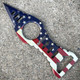 Spear Point Neck Knife USA Flag
