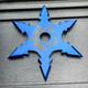 1 PC Blue Ninja Throwing Star Anime Shuriken Knife Blade Six-Sided