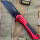 8" Tac Force Cleaver Spring Assisted Pocket Knife Red