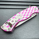 6.75" Ladies Pink HEARTS Love Pocket Knife