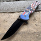 "Fight, Fight, Fight" President Trump Red & Blue Spring Assisted Knife