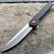 8" Black Carbon Fiber Pocket Knife