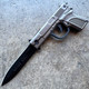 Top-Open Trigger Mechanism Pistol Gun Pocket Knife