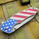 8" USA Flag Pocket Knife