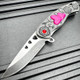 7" Black Widow Heart Spring Assisted Pocket Knife