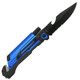 8.5" Survival Rescue Pocket Knife w/ LED Light - Blue