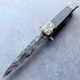 8.5" Damascus Etch Style Spring Assisted Open Folding Pocket Knife G10 Handle Blade