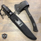 2 PC Tactical Hunting Rambo Fixed Blade Knife Machete Bowie AXE w/ Survival Kit
