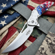 8″ Spring Assisted Folding Knife American Flag/Eagle