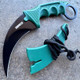  7.5" Fixed Blade Tactical Karambit Hawkbill Neck Knife 