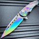 Rainbow Wolf Pocket Knife