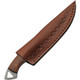 Trailing Point Woodsman Fixed Blade Knife Brown Wood Handles