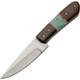 Hunter Satin Fixed Blade Knife Wood/Turquoise Handles