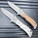 6.5" Damascus Etch Spring Assisted Pocket Knife