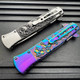 Snake Eye Spring Opening Assisted SKULL Tactical Stiletto Style Pocket Knife