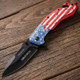 Wartech - 8.5" USA Flag | Spring Assisted Pocket Knife