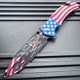 Land Of The Free Statue Of Liberty USA American Flag Patriotic Pocket Knife