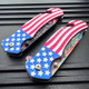 Land Of The Free Statue Of Liberty USA American Flag Patriotic Pocket Knife