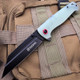 Sigma Wharncliffe Blade G10 Handle Ball Bearing Flipper Pocket Knife - Jade Color