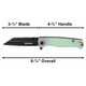 Sigma Wharncliffe Blade G10 Handle Ball Bearing Flipper Pocket Knife - Jade Color