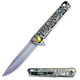 Heavy Duty Floral Spring Assisted Folding Pocket Knife