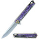 Heavy Duty Floral Spring Assisted Folding Pocket Knife
