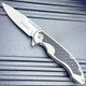 Sigma Chrome Mirror Ball Bearing Carbon Fiber Folding Pocket Knife