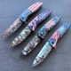 USA 250th Anniversary Folding Pocket Knife - American Flag - Presidents Cool Gift