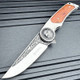 Sigma Ball Bearing Assisted Pocket Knife w Wood Inlay (Eagle/Wolf)