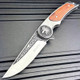 Sigma Ball Bearing Assisted Pocket Knife w Wood Inlay (Eagle/Wolf)