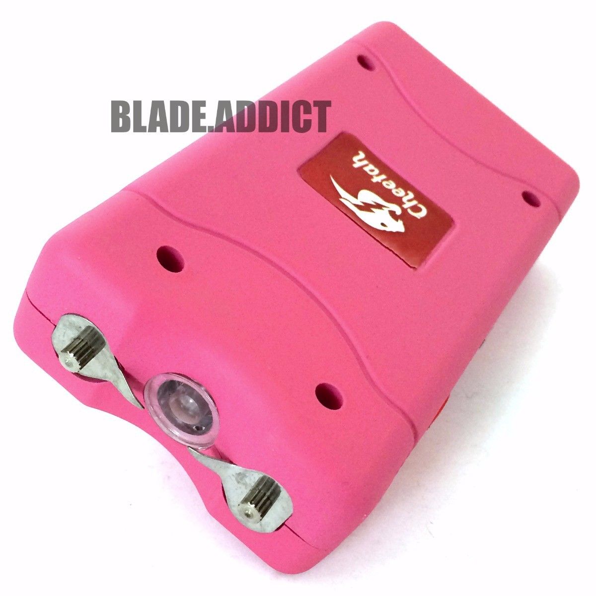 cheetah predator rechargeable stun gun flashlight pink Nitro Compact Keychain w/ LED Light 3 Colors – Slash2Gash POLICE Stun Gun for Self