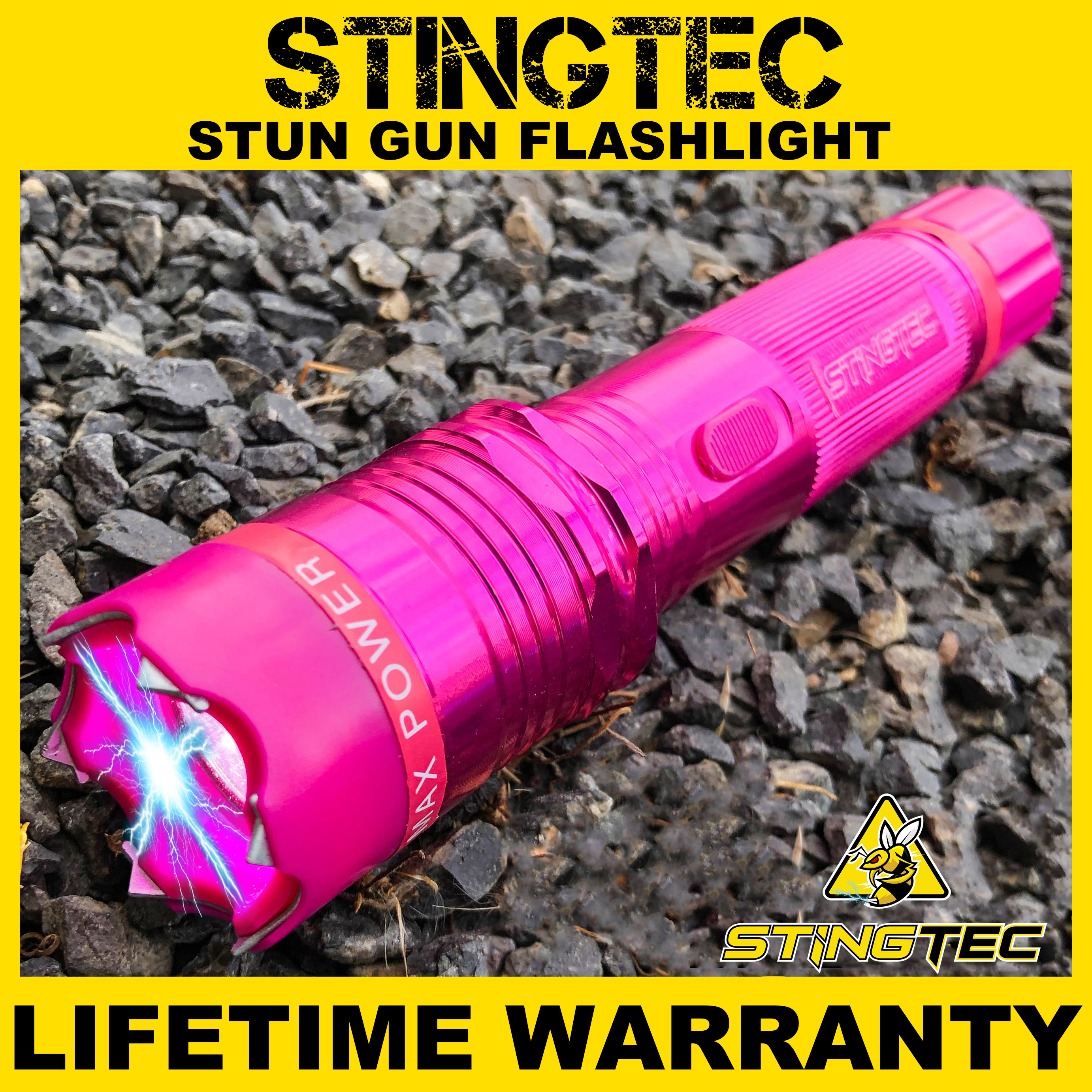  Spray Flashlight HURRICANE Pink, with Metal Clip