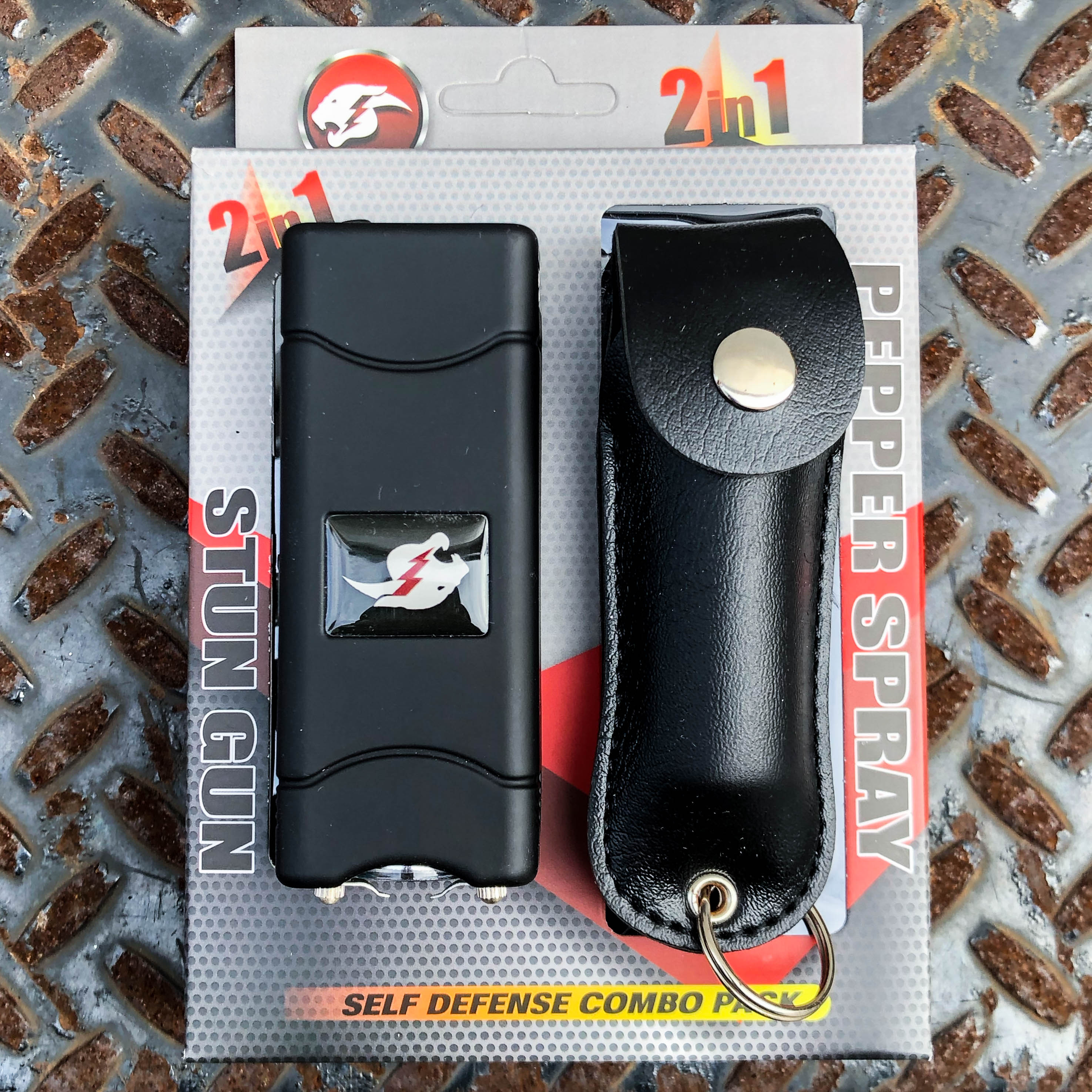 Stun Gun Pepper Spray Self Defense Combo Megaknife