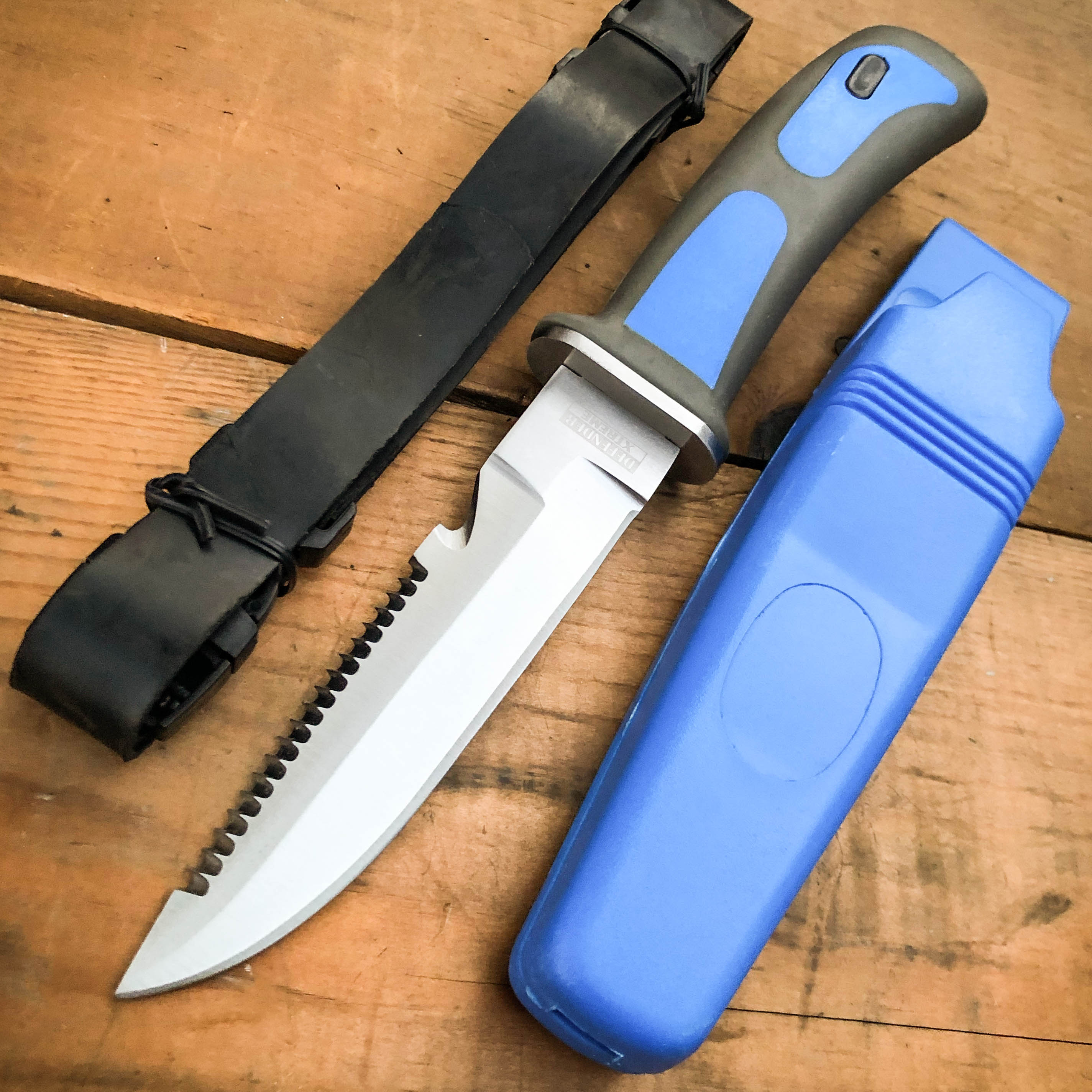 5” Titanium Dive Knife with Leg Strap and Sheath  