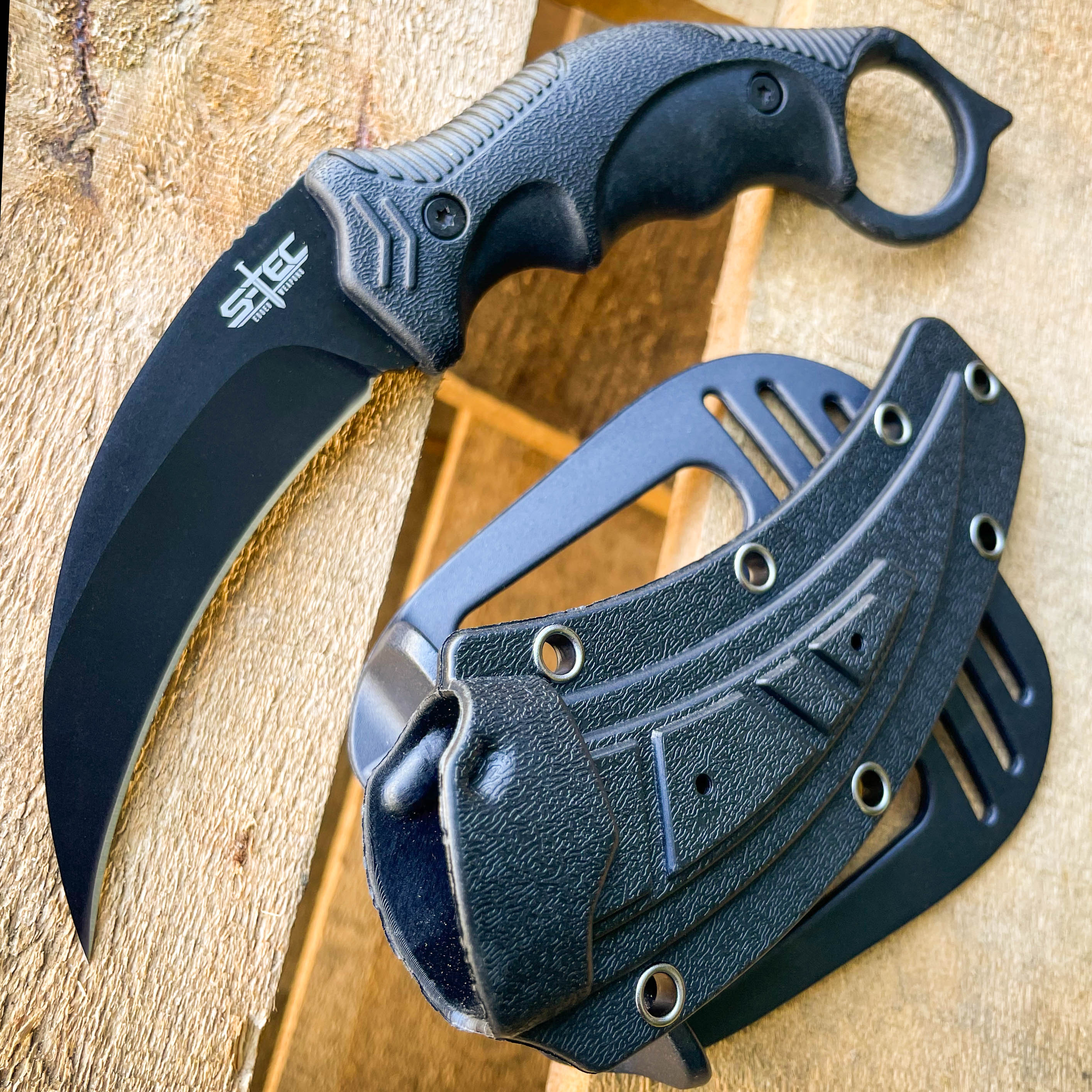 tactical fixed blade knives with kydex sheath