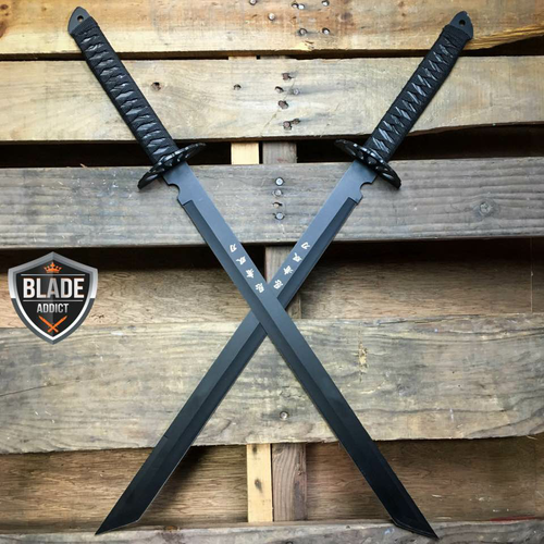 Blue Star Blade Reviews >> 2PC 27'' HUNTING DOUBLE NINJA MACHETE KNIFE MILITARY ... Blue Star Blade Reviews >> 2PC 27'' HUNTING DOUBLE NINJA MACHETE KNIFE MILITARY ...