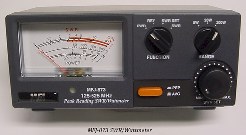 MFJ-873, SWR/WATTMETER, 125-525 MHZ, 200 WATTS