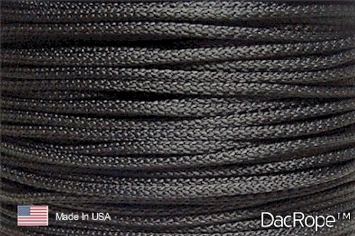 Antenna Support Rope, 3/16 1000', Black, Round, 100% Dacron Polyester Rope