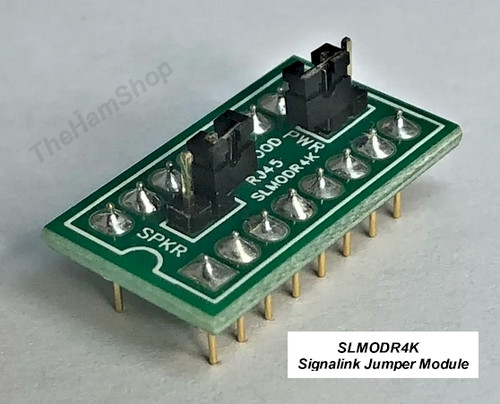 SIGNALINK SLMODR4K This jumper module is used with The SignaLink USB p/n SLUSBRJ4 or radio cable p/n SLCABRJ4. It is compatible with virtually all Kenwood radios that have an 8-pin modular RJ-45 type Mic jack.