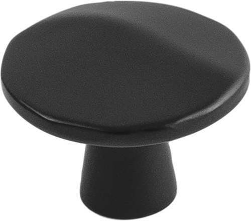 Willow Collection Knob 1-3/8'' Diameter Matte Black Finish H076652-MB