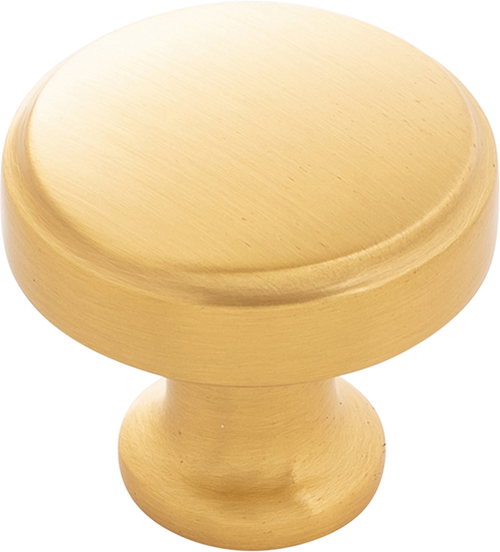 Piper Collection Knob 1-1/4'' Diameter Brushed Golden Brass Finish H077849BGB