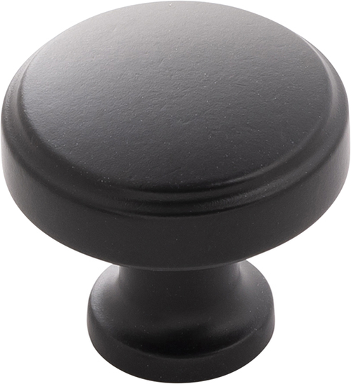 Piper Collection Knob 1-1/4'' Diameter Matte Black Finish H077849MB