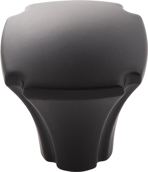 Veranda Collection Knob 1-1/8'' Square Matte Black Finish H077861MB