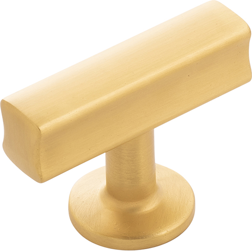 Woodward Collection T-Knob 1-15/16'' X 15/16'' Brushed Golden Brass Finish H077878BGB