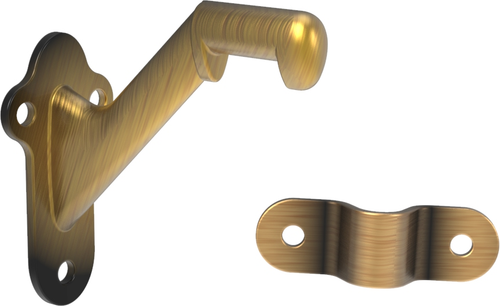 Hand Rail Brackets Collection Handrail Bracket Heavy Duty 2-13/16'' Antique Brass Finish H078451AB