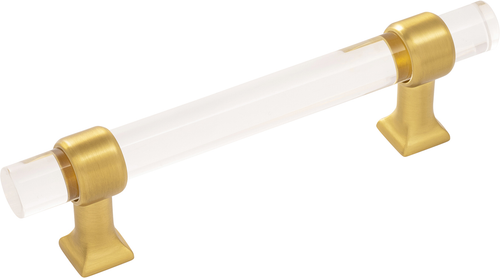 Crystal Palace Collection Pull 3-3/4'' cc Crysacrylic with Brushed Golden Brass Finish H079518-CABGB