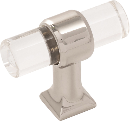 Crystal Palace Collection T-Knob 1-3/4'' x 11/16'' Crysacrylic with Polished Nickel Finish H079520-CA14