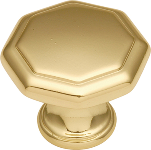 Conquest Collection Knob 1-1/8'' Diameter Polished Brass Finish P14004-3