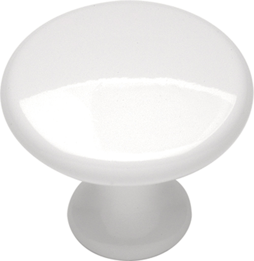 Conquest Collection Knob 1-1/8'' Diameter White Finish P14255-W